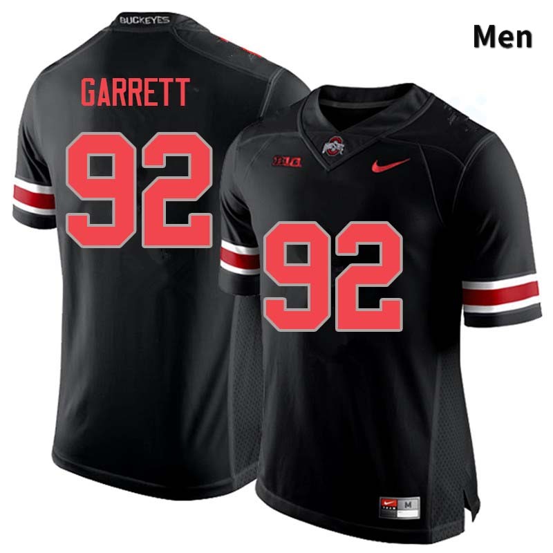 Ohio State Buckeyes Haskell Garrett Men's #92 Blackout Authentic Stitched College Football Jersey